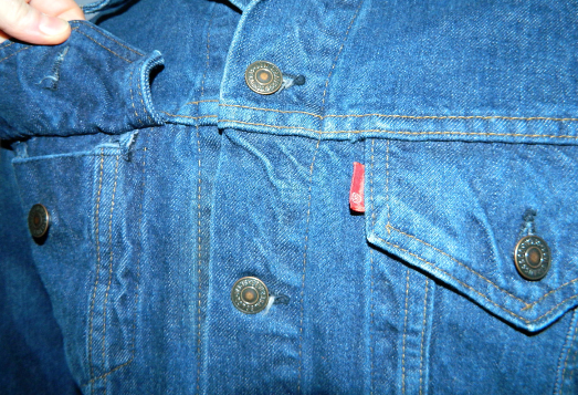 vintage 1980s denim jacket LEVIS jeans Single Stitch 40