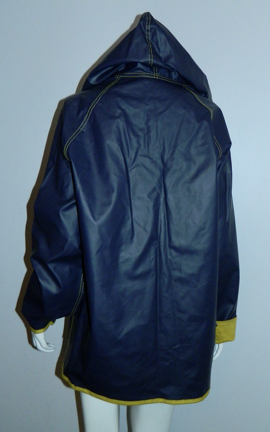 vintage 1980s HANG TEN rain jacket PVC slicker 80s hooded coat Adult S