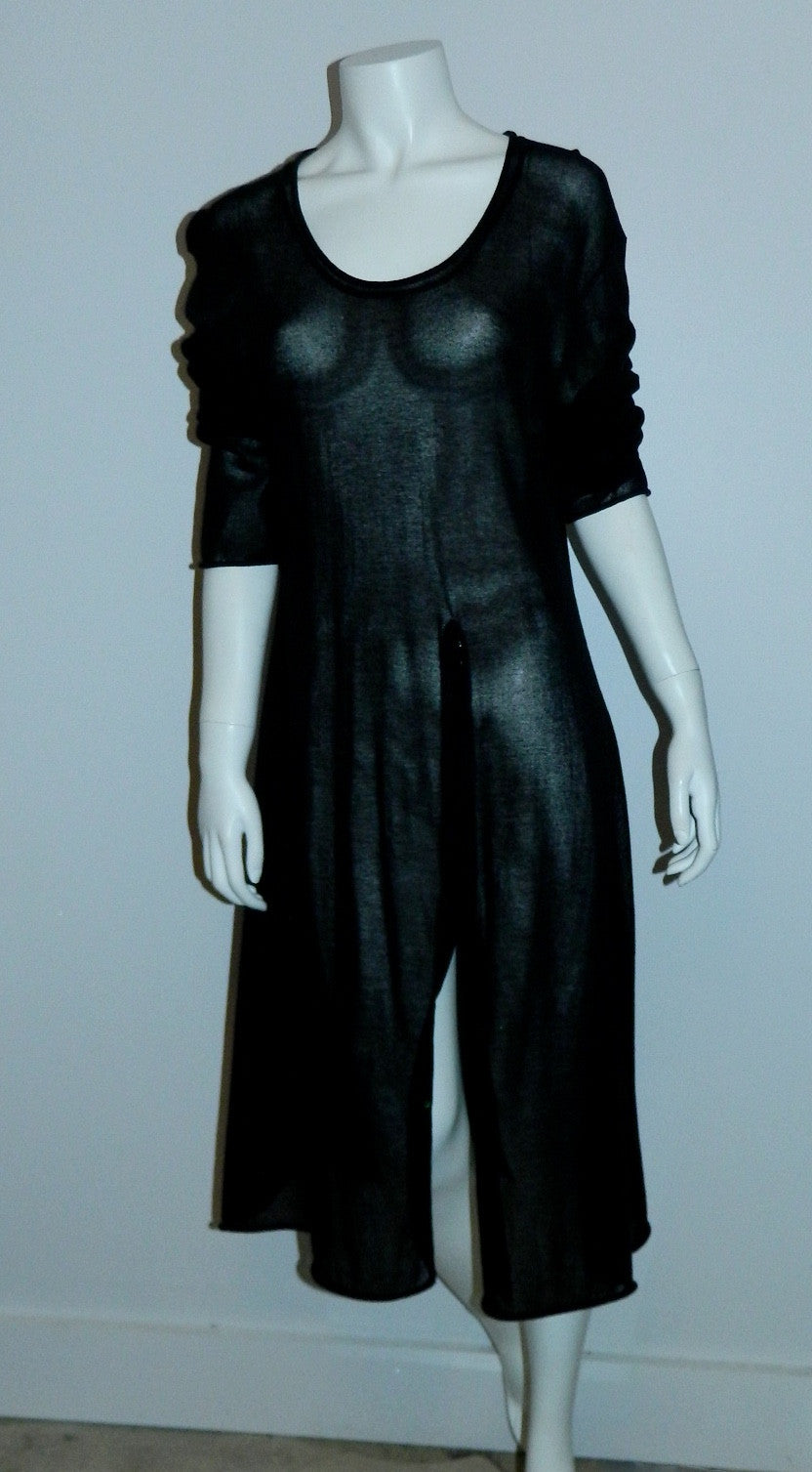 sheer weave RUNDHOLZ DIP abstract knit sweater dress OS