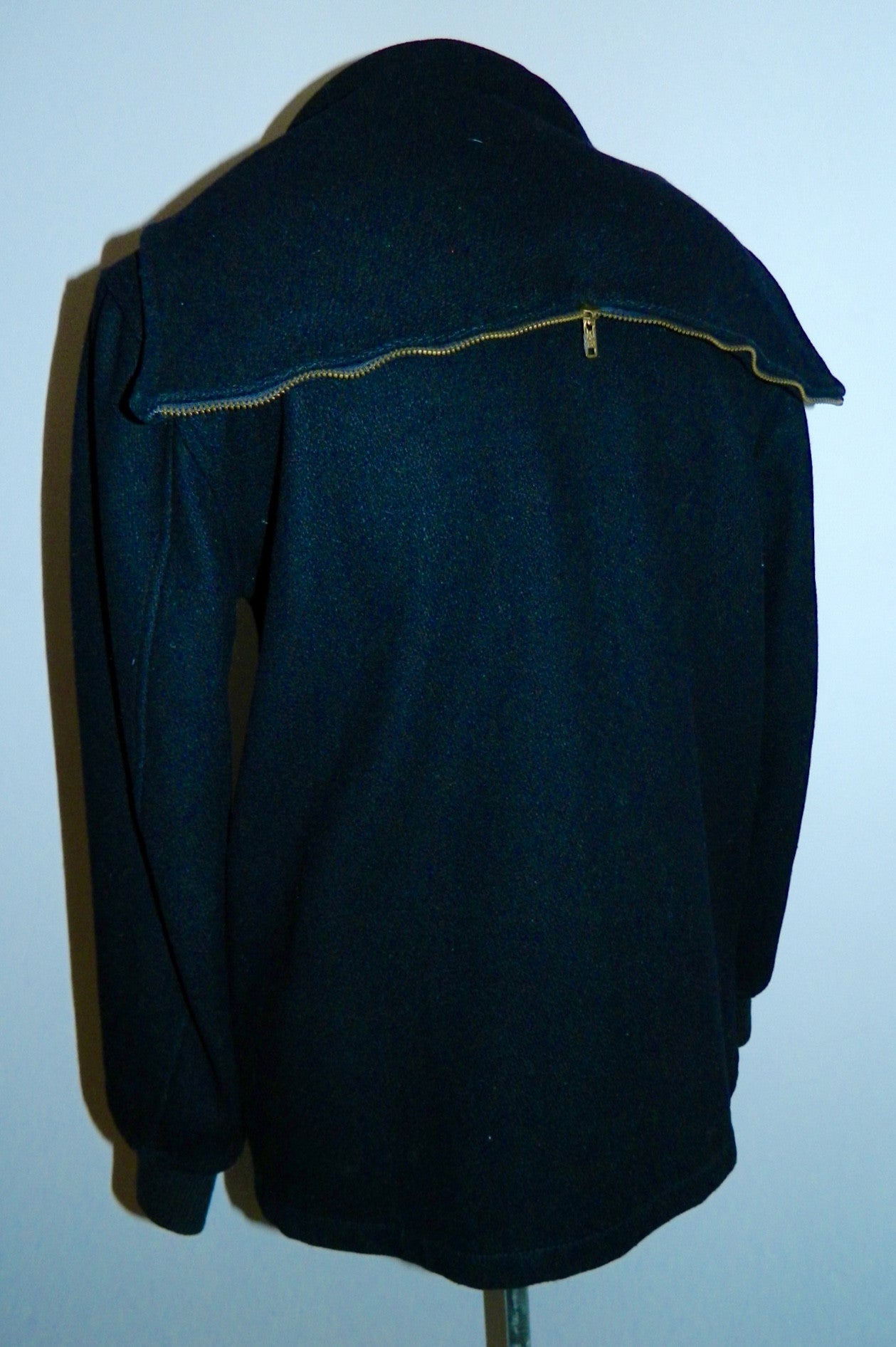 vintage 1970s wool blanket coat USNA Naval Academy duffel jacket Mens S