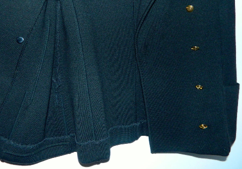 vintage 1980s black Sonia Rykiel wool vest blazer / gold SR logo buttons M L